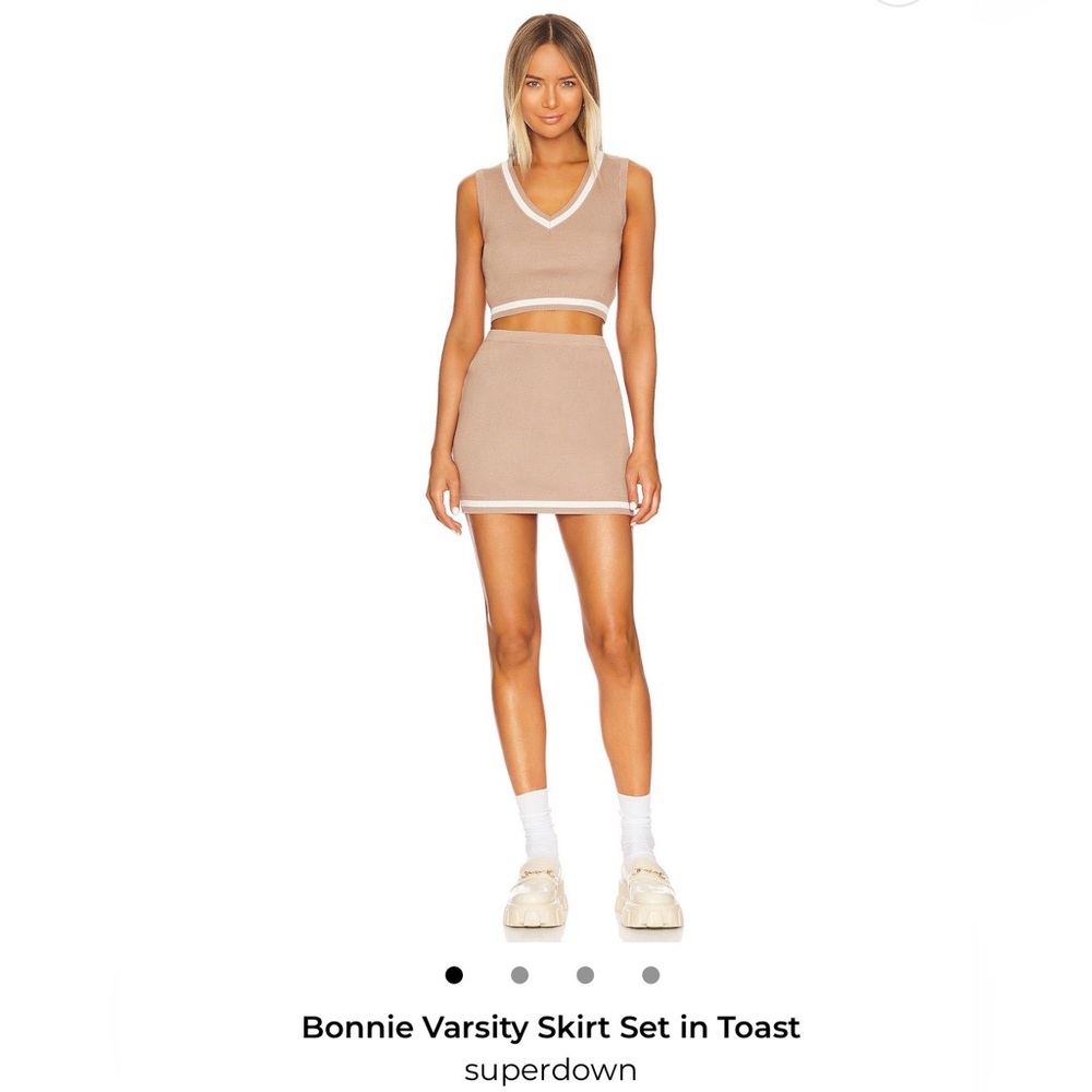 Worn once- superdown Tan varsity set